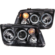 Load image into Gallery viewer, ANZO 1999-2005 Volkswagen Jetta Projector Headlights w/ Halo Black (CCFL)