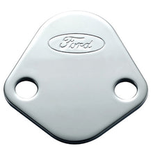 Load image into Gallery viewer, Ford Racing Ford Logo Fuel Pump Blockoff Plate - Chrome