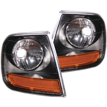 Load image into Gallery viewer, ANZO Corner Lights 1997-2003 Ford F-150 HARLEY DAVIDSON Style Corner Lights Black w/ Amber Reflector