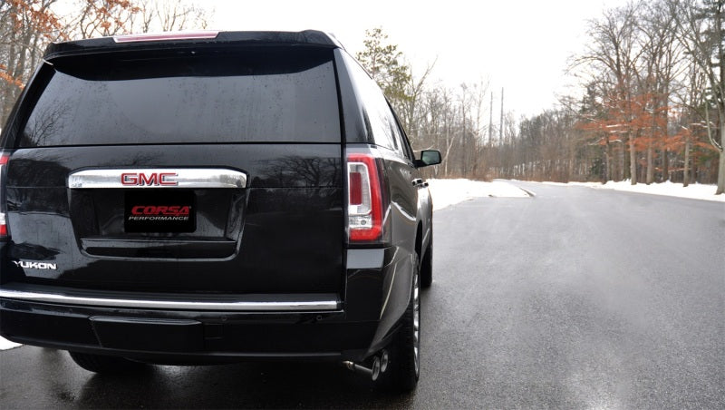 Corsa 2015-2020 GMC Yukon Denali 6.2L V8 Single Side Exit Cat-Back Exhaust w/ Polished Black Tips