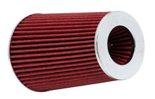 Load image into Gallery viewer, K&amp;N Universal Air Filter Chrome Round Tapered Red - 4in Flange ID x 1.125in Flange Length x 9.5in H