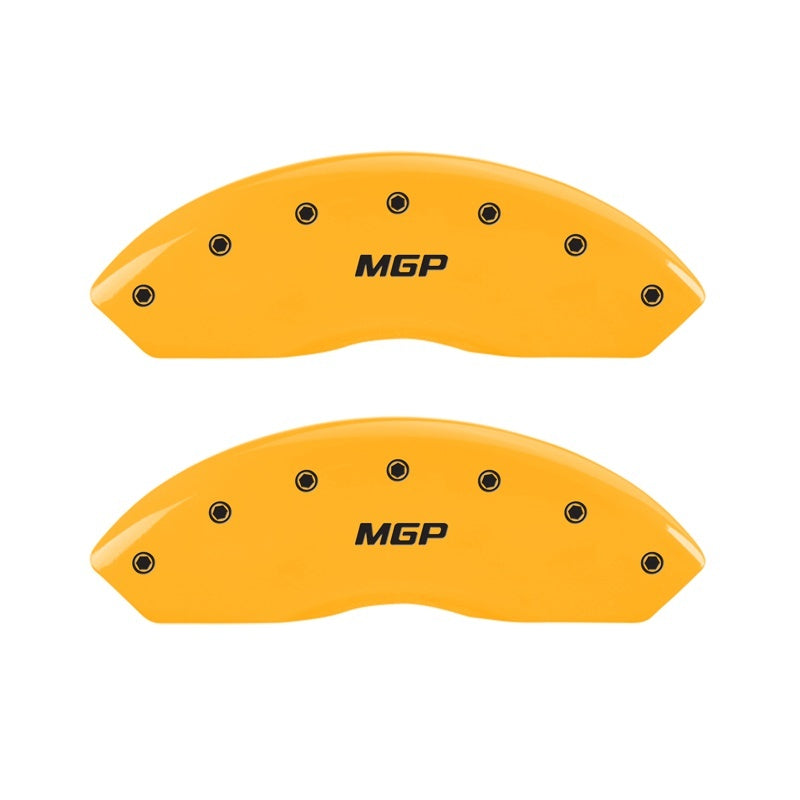 MGP 2 Caliper Covers Engraved Front MGP Yellow Finish Black Characters 2011 Ford Focus