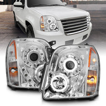 Load image into Gallery viewer, Halo Projector Headlights for 2007-2014 GMC Yukon by ANZO - Chrome (CCFL)