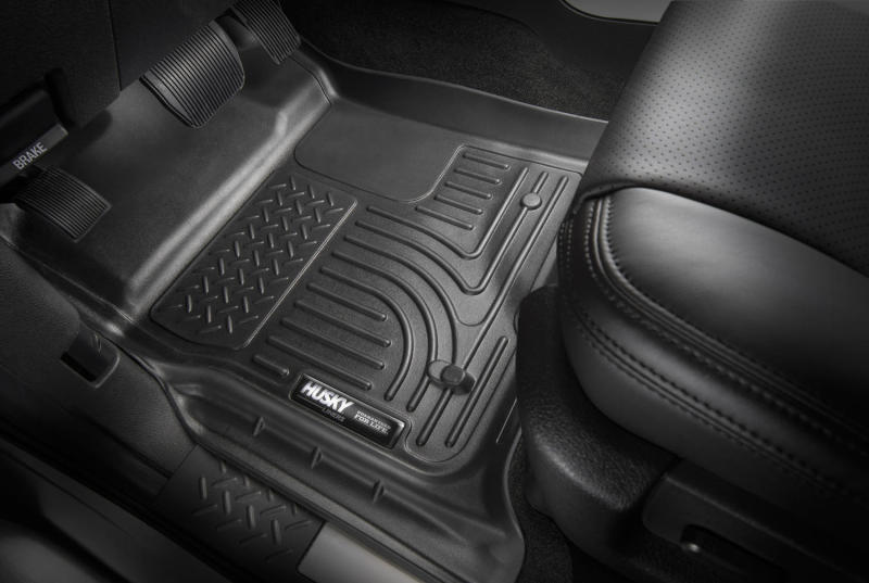 Husky Liners 14-15 Toyota Tundra CrewMax Cab Pickup Weatherbeater Black 2nd Seat Floor Liners