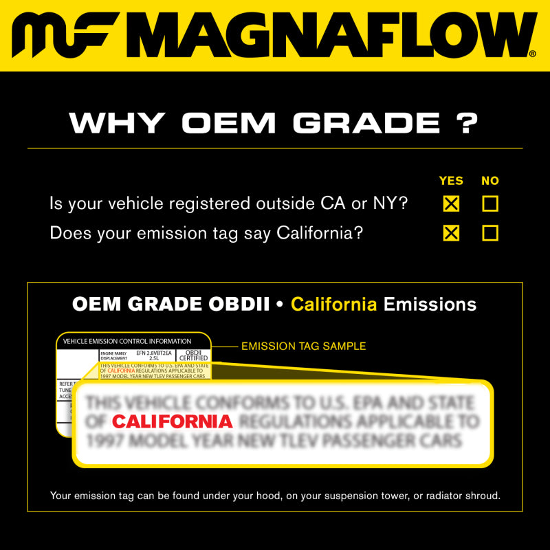 MagnaFlow Conv Univ 2.5in Inlet/Outlet Center/Center Round 3in Body L x 5in W x 8.75in Overall L