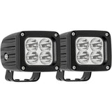 Westin Quadrant LED Auxiliary Light 3 inch x 2.5 inch Spot w/5W Cree (Set of 2) - Black