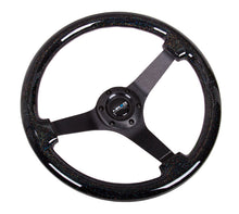 Load image into Gallery viewer, NRG Reinforced Steering Wheel (350mm / 3in Deep) Classic Blk Sparkle Wood Grain w/Blk 3-Spoke Center