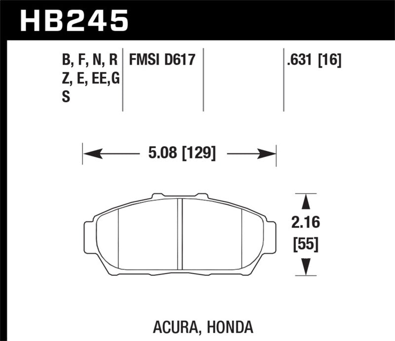 Hawk Performance ER-1 Motorsport Brake Pads