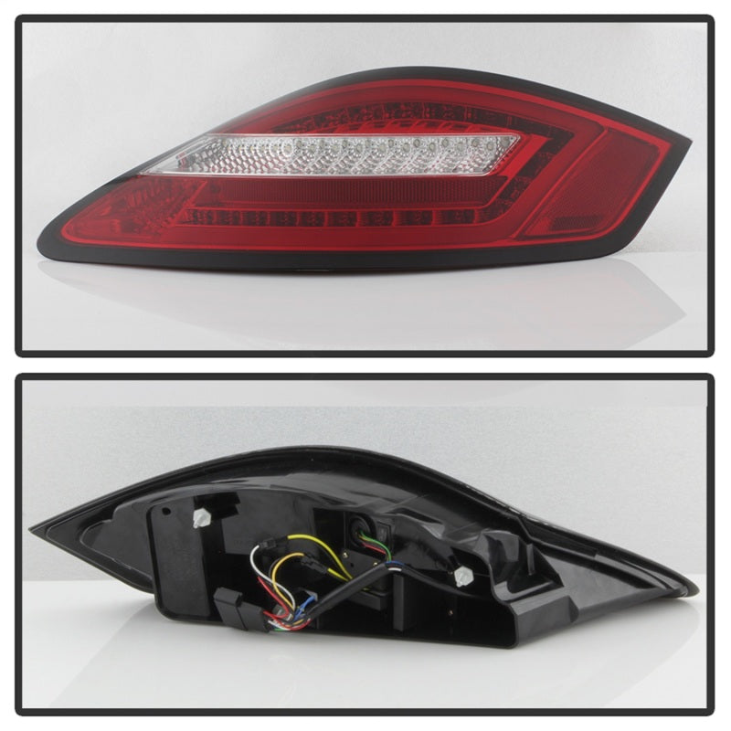 Spyder Porsche 987 Cayman 06-08 / Boxster 05-08 LED Tail Lights - Red Clear ALT-YD-P98705-LED-RC