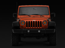 Load image into Gallery viewer, Raxiom 97-18 Jeep Wrangler TJ/JK Axial Spider LED Headlight w/ Amber DRL- Chrome Hsng (Clear Lens)