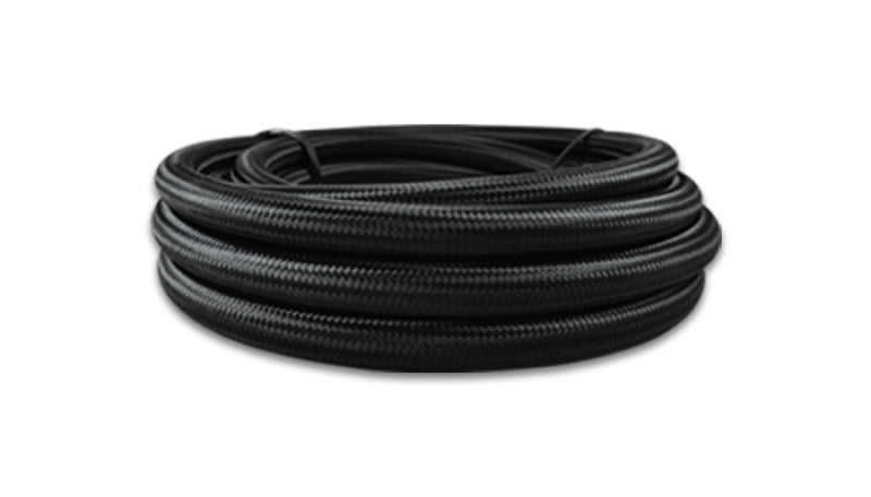 Vibrant -12 AN Black Nylon Braided Flex Hose (20 foot roll)