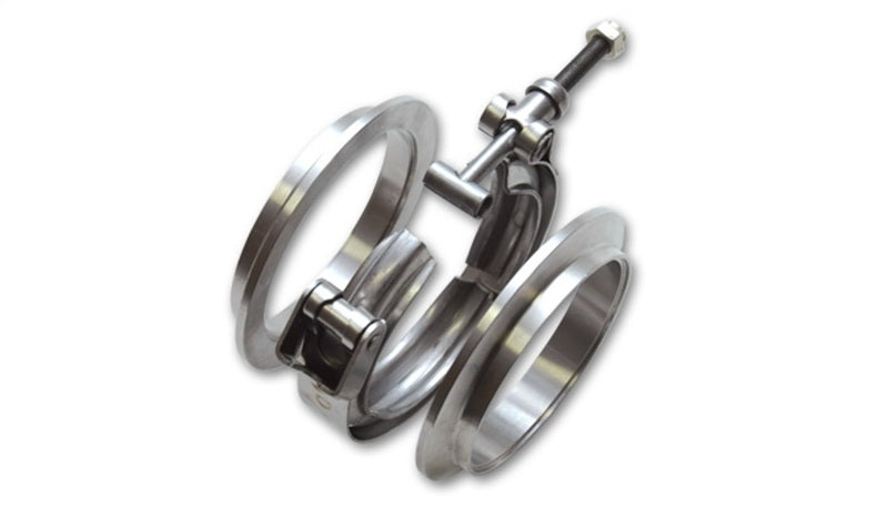 Vibrant AL V-B Flange Assembly for 4in OD Tubing incl 2 AL V-b flanges 1 SS V-B Clamp 1 Viton O-Ring