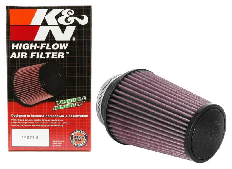 K&N Universal Clamp-On Air Filter 4in FLG / 6in B / 4in T / 7in H