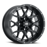 ITP Hurricane 12x7 / 4x110 BP / 5+2 Offset Matte Black Wheel