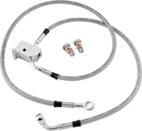 Twin Power 08-13 FLHR FLHT FLT Non ABS Models Stainless Steel Dot Brake Line Kit Rear Stock Length