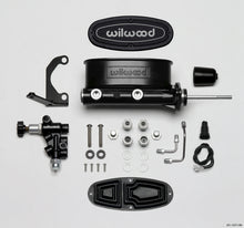 Load image into Gallery viewer, Wilwood HV Tandem M/C Kit w L/H Bracket &amp; Prop Valve - 7/8in Bore Black-W/Pushrod