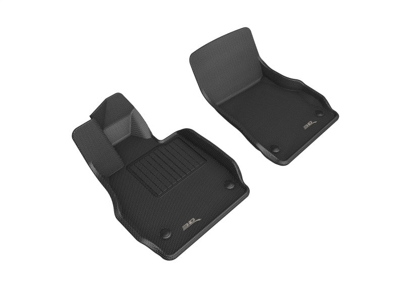 3D Maxpider 20-22 Chevrolet Corvette C8 20-22 Kagu Floor Mats - Black R1