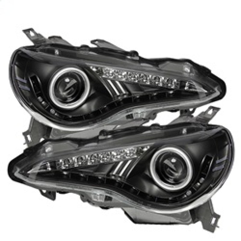 Spyder Subaru BRZ 12-14 Projector Headlights- DRL LED Black PRO-YD-SUBRZ12-BK