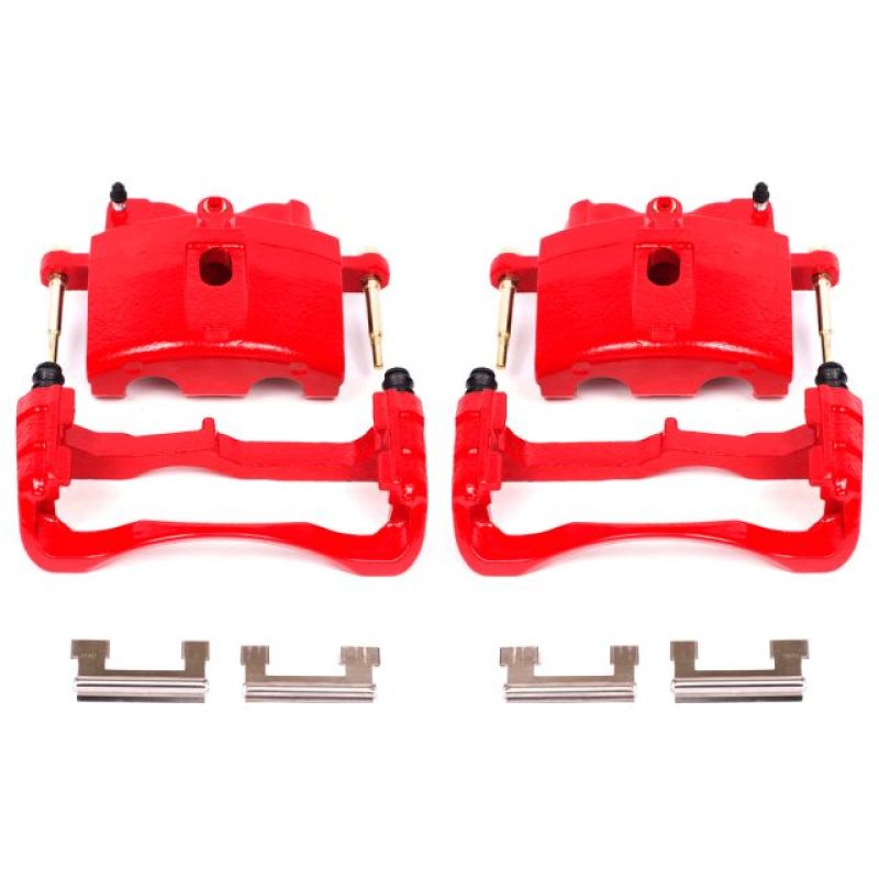 Power Stop 00-04 Cadillac DeVille Front Red Calipers w/Brackets - Pair