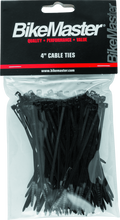 Load image into Gallery viewer, BikeMaster 4in Cable Ties (Pack of 100) - Black