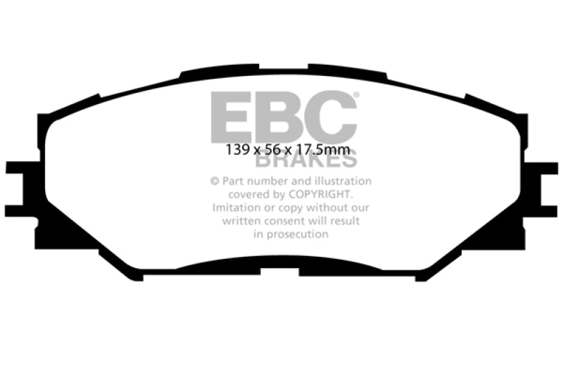 EBC 06-08 Toyota RAV 4 2.4 Greenstuff Front Brake Pads