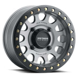 Method MR401 UTV Beadlock 15x7 / 5+2/38mm Offset / 5x4.5 / 72 CB Titanium - Matte Black Ring Wheel